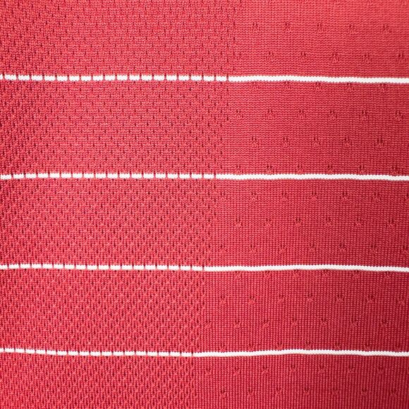 Nike Golf Ventilated Striped Active Polo Shirt Mens Large Red White 231584-642 - Picture 12 of 16